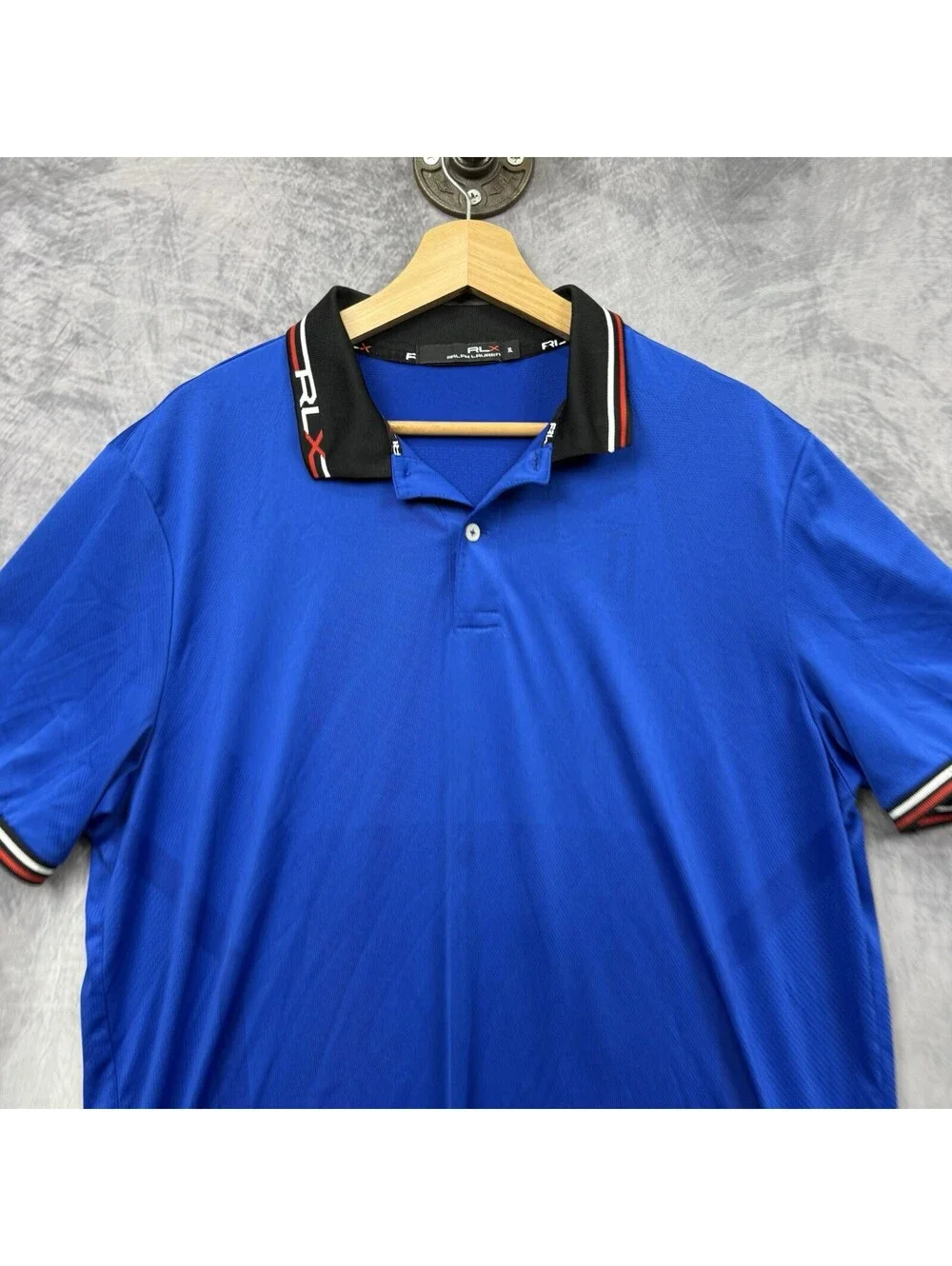 Ralph Lauren RLX Polo Shirt Mens XL Blue Golf Moisture Wicking